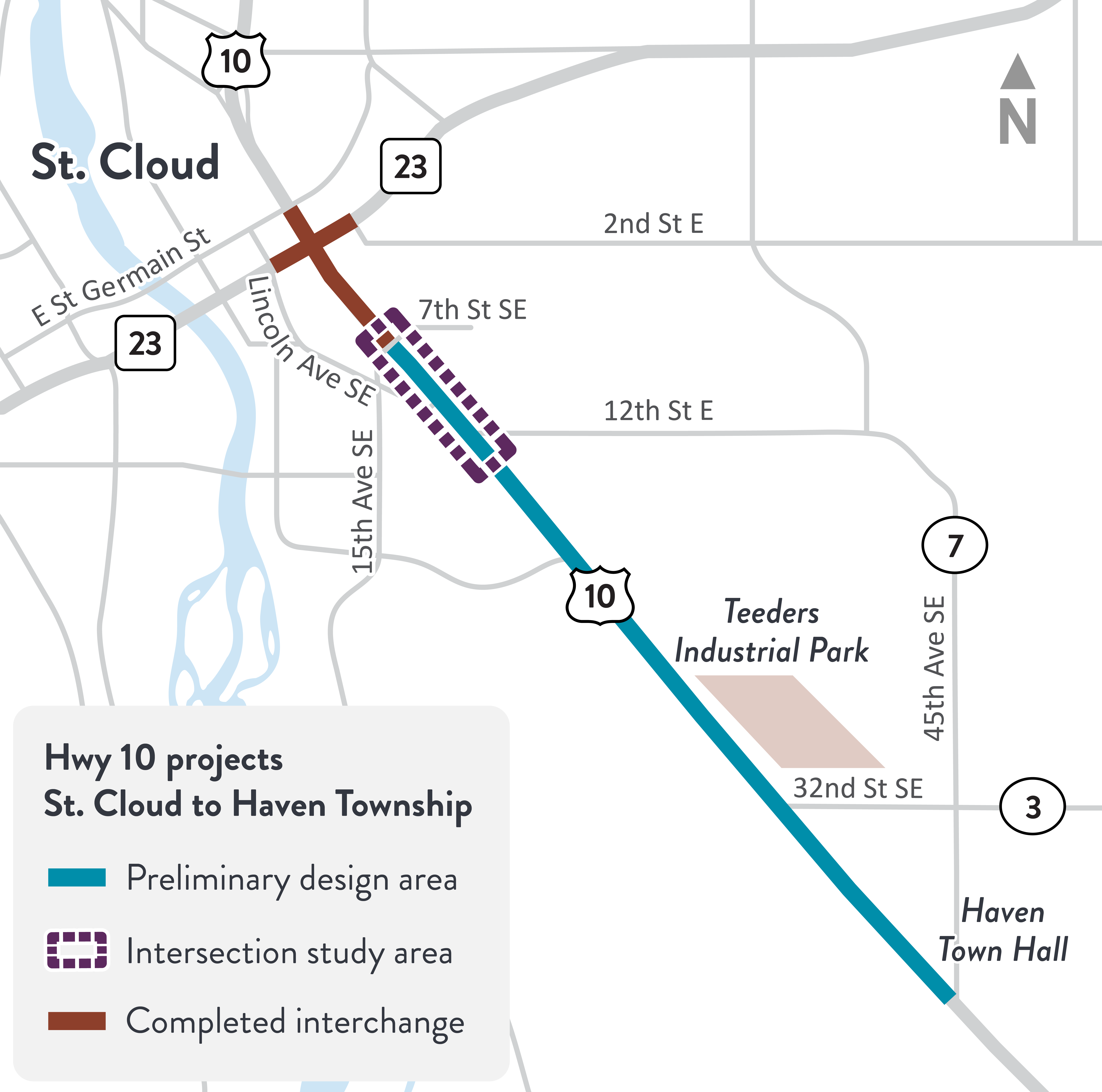 Hwy 10 preliminary engineering study – St. Cloud to Haven Township